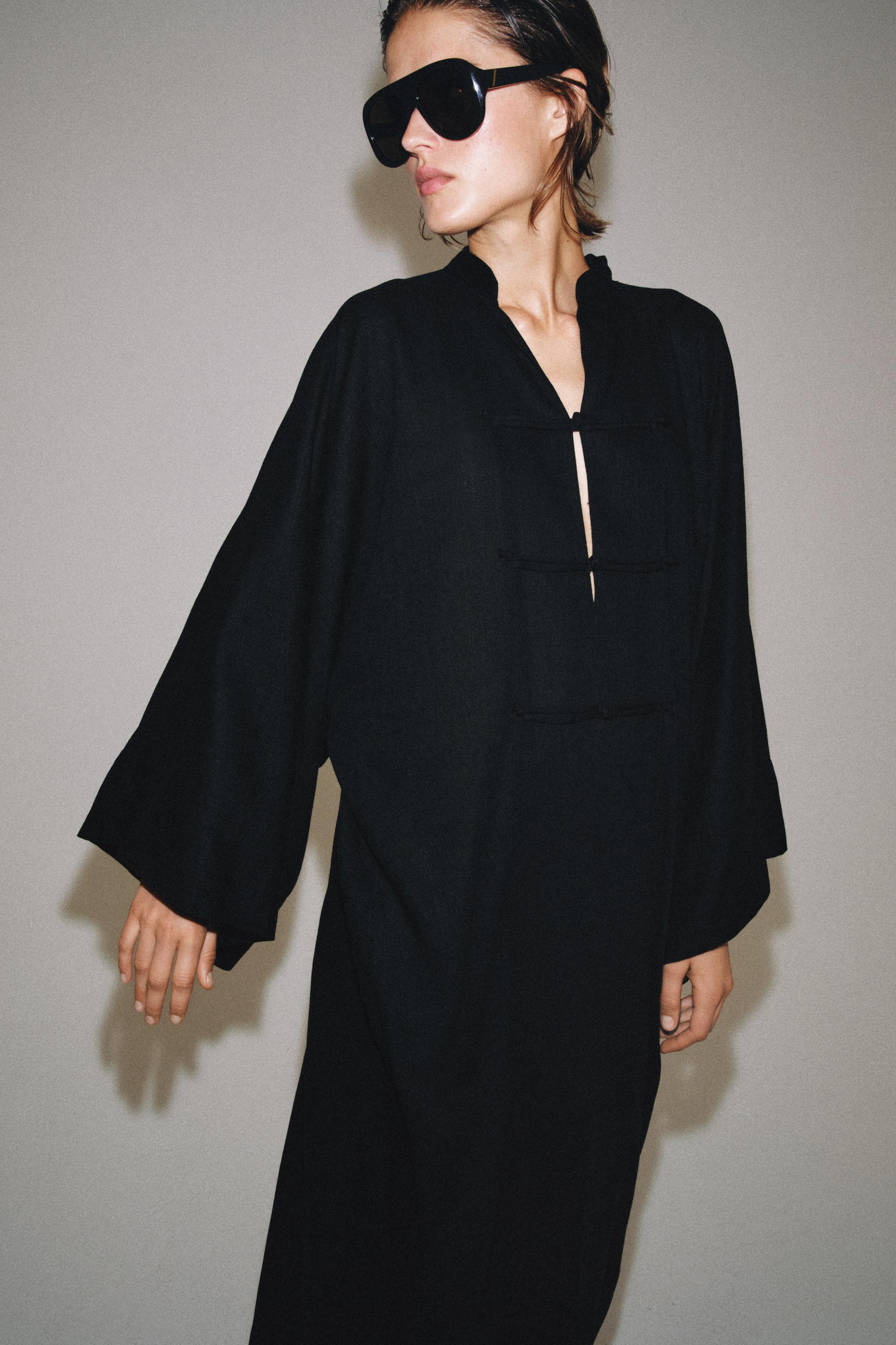 FROG BUTTON TUNIC DRESS ZW COLLECTION